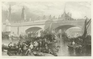 La inauguración del nuevo puente de Londres de Clarkson Frederick Stanfield